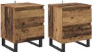 vidaXL Nachtkastje - Set van 2 - Oudhout - 40 x 35 x 50 cm
