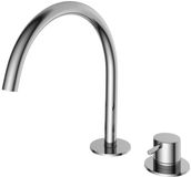 Hotbath Cobber Wastafelmengkraan - Zonder Waste - Laag - Chroom - Opbouw