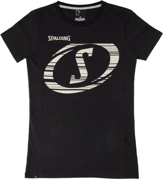 Spalding Basketbal Fast Tee Unisex T-Shirt - BLACK/GREY MELANGE - XS