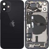 Apple iPhone 12 mini Batterijklep, Met Middenbehuizing, Complete Onderdelen, Zwart, Premium Swap