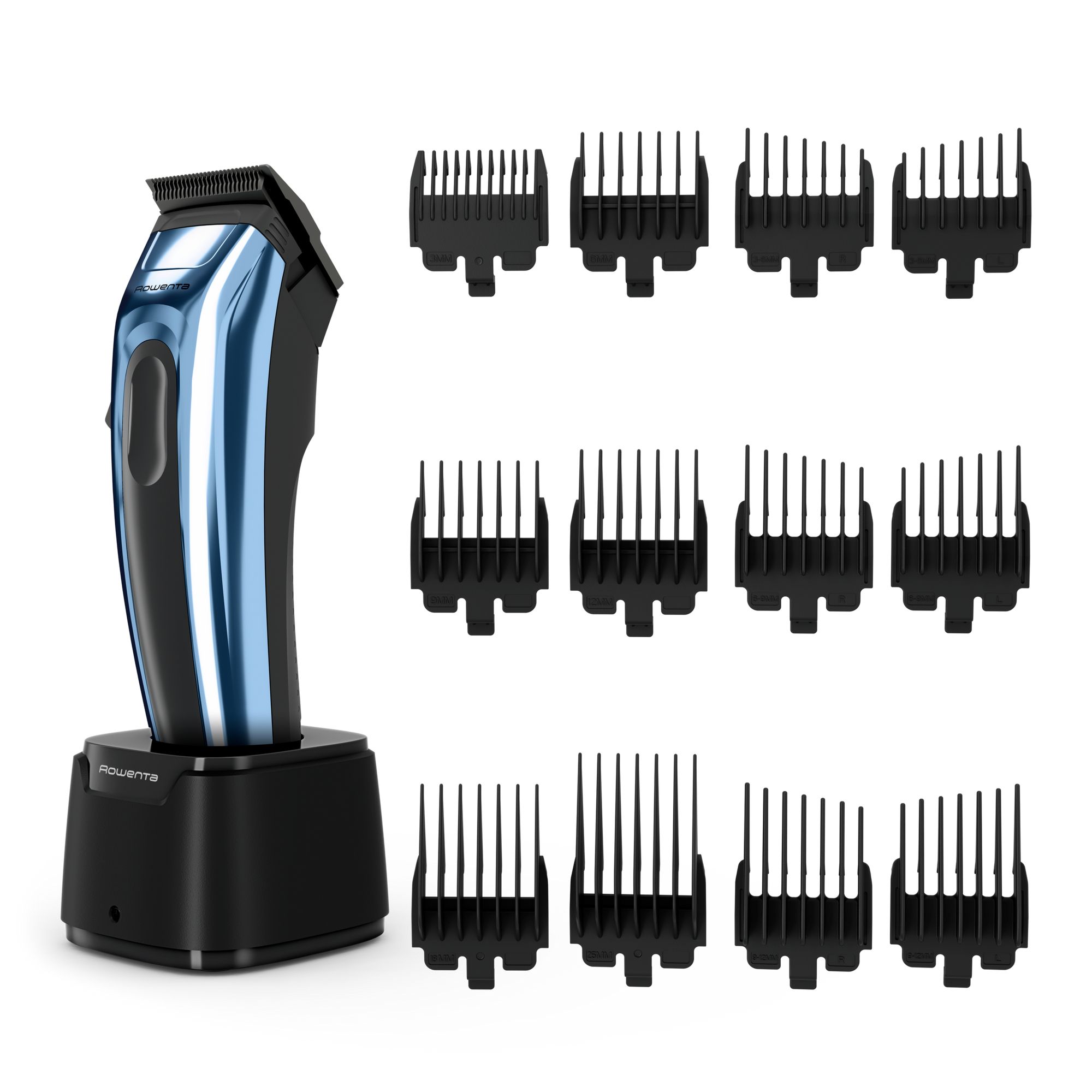 Rowenta Barber Experience TN1551E0 scheer-, knip- en trimapparaat Zwart, Blauw