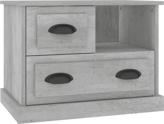 vidaXL Nachtkastje 60x39x45 cm betongrijs