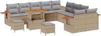 vidaXL Banc de jardin beige et gris clair