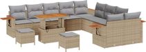vidaXL Banc de jardin beige et gris clair