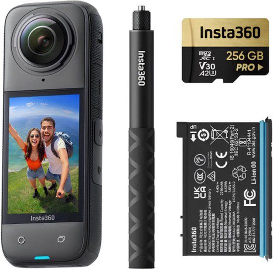 Insta360 X4 Adventure Bundle - 360 graden camera - 8K - Vlog bundel - Zwart