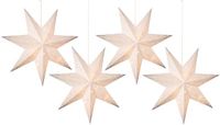 Lumineo Étoile lumineuse - 4x - blanc - 40 cm - à piles - 10 lampes LED - blanc chaud
