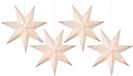 Lumineo Étoile lumineuse - 4x - blanc - 40 cm - à piles - 10 lampes LED - blanc chaud