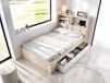 Vente-unique Bedframe hout natuurlijk licht, wit 120 x 190 cm