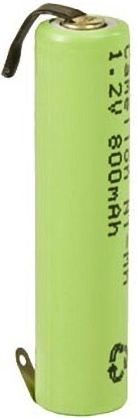 Camelion AAA/LR03 800mAh 1.2V NiMH Oplaadbare Batterij met U-soldeerlipjes - 1 Stuk