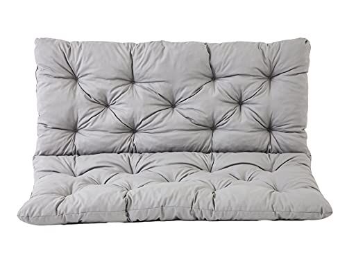Ambientehome 90266 2-zitsbank Hanko met zit- en rugkussen en bankhoes, lichtgrijs, ca. 120 x 98 x 8 cm