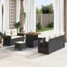 Maison Exclusive - Tuinset met 8 zitplaatsen, zwarte polyrotan loungeset