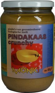 Monki Pindakaas Crunchy 330gr