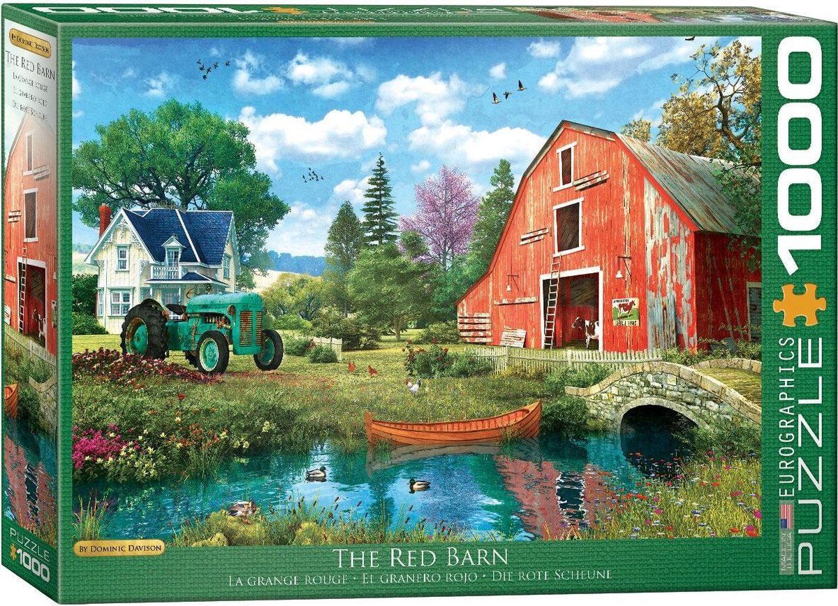 Eurographics puzzel The Red Barn - Dominic Davison - 1000 stukjes - 0628136655262