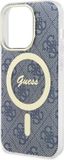 Guess Coque arrière pour Apple iPhone 15 - Bleu