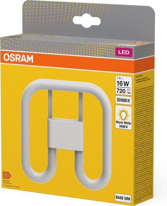 OSRAM DULUX LED SQUARE 16 EM - GR8 - 7W - 720lm - 3000K - Warm White - LED Lamp