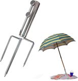 Ibenzoa® Multifunctionele Parasolhouder met Verstelbare Grondpen voor Buitenactiviteiten