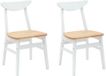 vidaXL Eetstoelen 2 stuks Massief Rubberhout Wit 42 x 47.5 x 81 cm