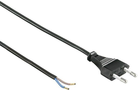 - Netsnoer 1,5m 220V + europlug stekker