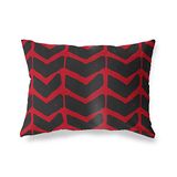 BonaMaison Rood-Zwart Decoratieve Kussensloop, Kussenhoezen Bank, Decoratieve Kussenhoesjes, Kussensloop; Sofa, Slaapkamer, Kantoor, Auto 45x60 Cm - Ontworpen en vervaardigd in Turkije