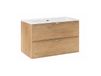 Elias Meuble simple vasque encastrée 80cm Bois