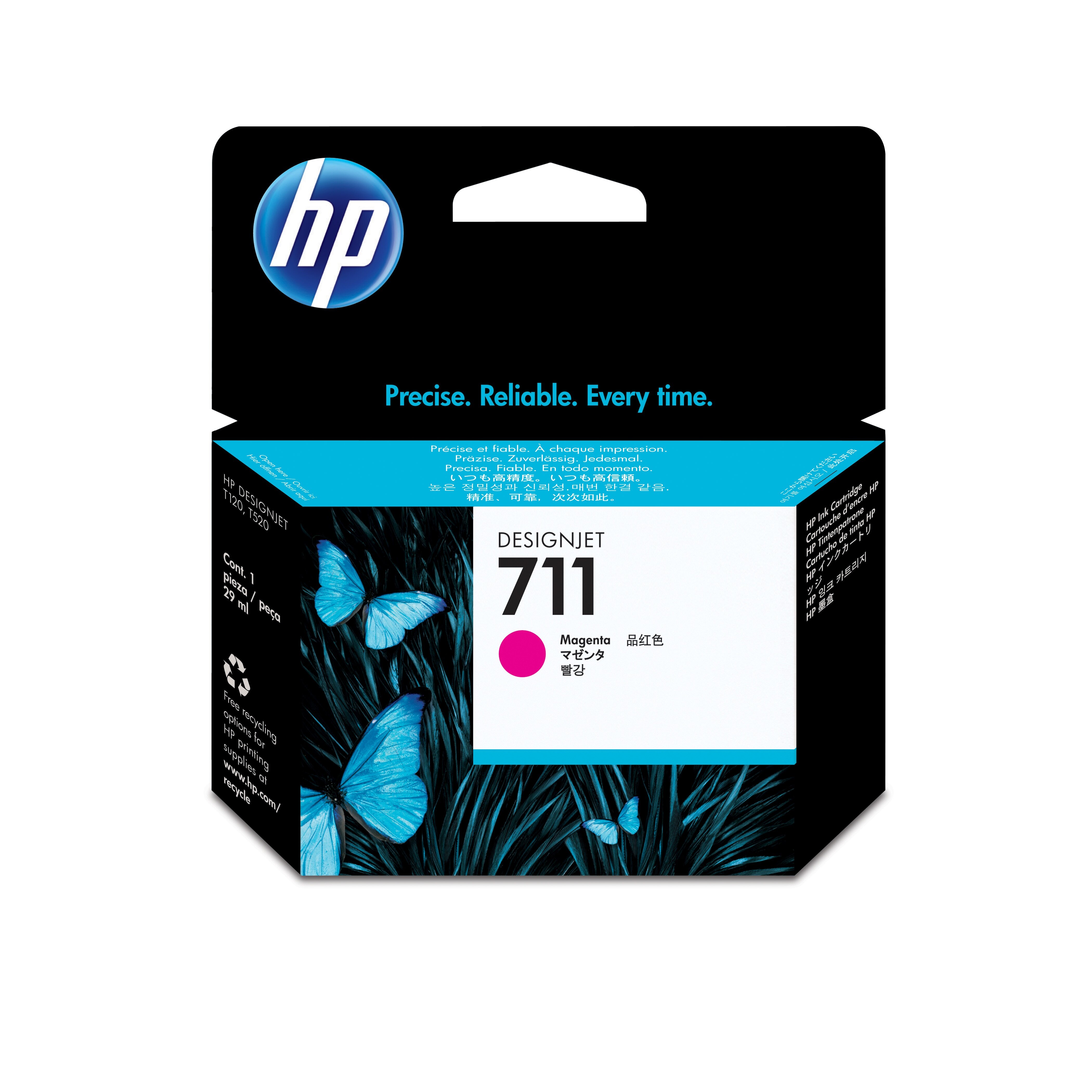 HP 711 magenta DesignJet inktcartridge, 29 ml single pack / magenta