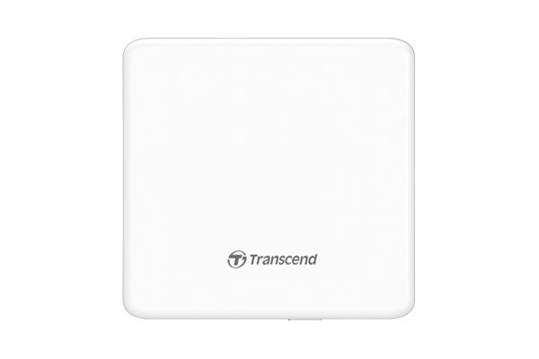 Transcend External Slim Portable DVD Writer - White