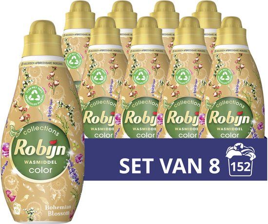 Robijn Klein & Krachtig Color Bohemian Blossom Vloeibaar Wasmiddel - 152 wasbeurten - Voordeelverpakking