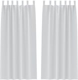 vidaXL Blackout Gordijnen met Ringen 2 st Lichtgrijs 260 x 140 cm