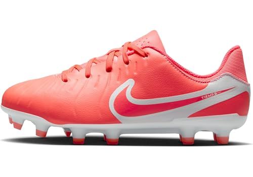 Nike jr. Legend 10 academy fg/mg in de kleur oranje.