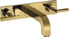 AXOR CITTERIO 3-Loch Waschtischarmatur DN 15 UP mit 226 mm Auslauf, Hebel in poliertem Gold