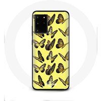Maniacase Etui voor Samsung Galaxy S11 Plus Vlinders Gele Achtergrond