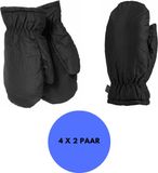 Heatkeeper - Mega thermo wanten heren - Zwart - XXL - 4-Paar - Polyester - Machinewas 30 °C