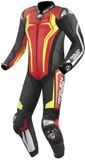 Arlen Ness Sugello 2 Een stuk motorfiets lederen pak - Zwart/rood/geel - Maat 52