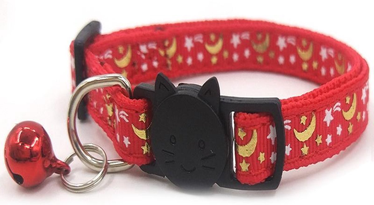 ACE Pets ACE Pets® Reflecterende Kattenhalsband met Veiligheidssluiting – Halsband Kat & Kitten - Kittenhalsband & Kattenbandje met Belletje - Rood rood