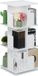 Merkloos Relaxdays draaibare boekenkast - 3 etages - 95 x 39 x 39 cm - wit