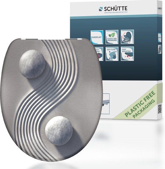 Schütte WC-Bril 82152 YIN&YANG - Duroplast - Soft Close - Verchroomde Scharnieren - 1-zijdige Print