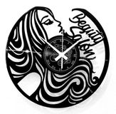 Instant Karma Clocks Vinylplaat Wandklok met Schoonheidssalon Kapsalon Motief Schoonheidsspecialiste Nagelstudio