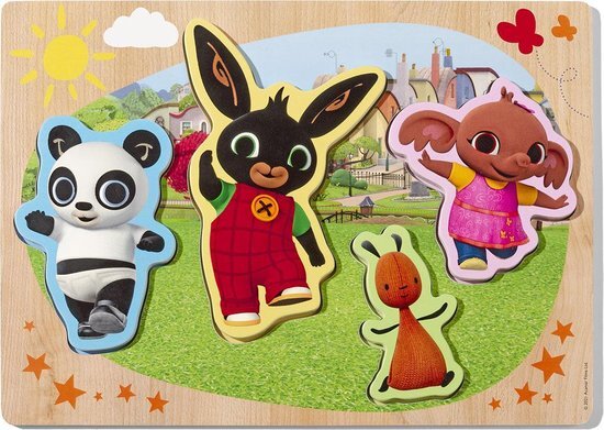 Bambolino Toys & Bing Bing houten puzzel - educatief speelgoed