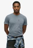 Superdry Classic Essential T-shirt met Zak Heren Blauw S
