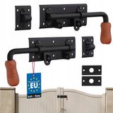 KOTARBAU Brede Zwarte Poortgrendel 280mm - Set Rechts & Links