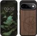 kwmobile hoesje voor Google Pixel 11 Pro - Hout - Donkerbruin Vintage Kompas