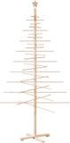 vidaXL Kerstboom van hout voor decoratie, 210 cm, massief grenenhout