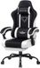 GTPLAYER - Gaming Stoel - Stoffen met Federsitz en Voetensteun 150kg - Wit