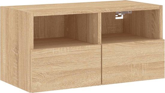 vidaXL Tv-wandmeubel 60x30x30 cm bewerkt hout sonoma eikenkleurig
