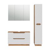 Vicco Badkamermeubelset Lotta, Wit, 3-delig