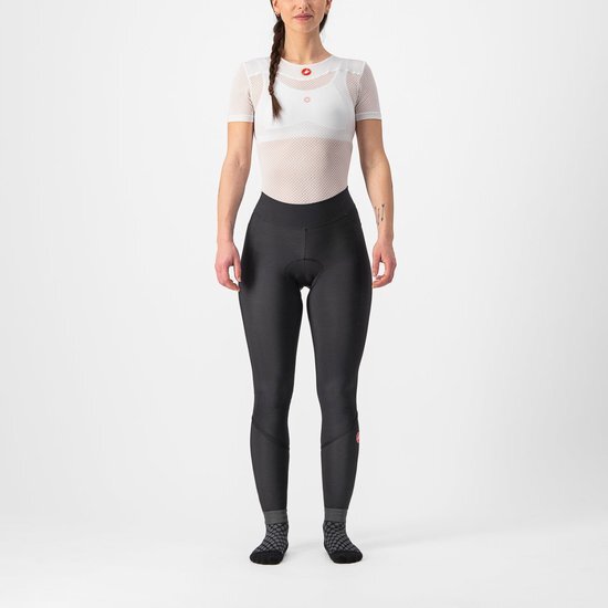 Castelli VELOCISSIMA THERMAL lange fietsbroek BLACK/BLACK REFLEX - Vrouwen - maat XS