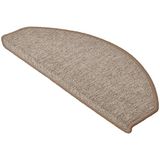 Beautissu ProStair - XXL Trapmatten voor Standaardtrappen 65x24 cm - 15 Stuks - Zelfklevend Trapmat Afgerond - Sand