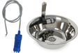 Évier inox, évier pour camping, modèle intégré + vidage, 28 cm, adapté pour caravane ou camping-car