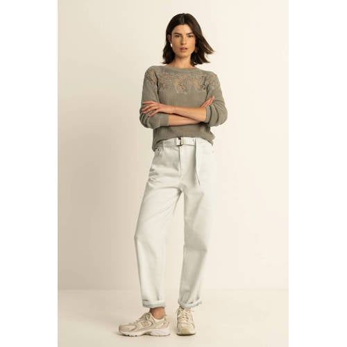 Expresso high waist mom jeans crème