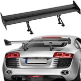 VEVOR GT Wing Car Spoiler, 53 inch universele spoiler met dubbeldek, verstelbaar lichtgewicht aluminium, auto achterspoiler vleugel, racesspoiler BGW/JDM Drift zwart
